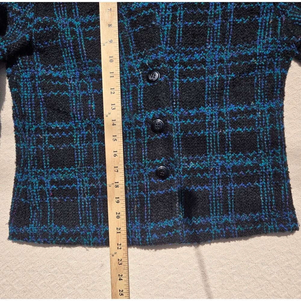collegiate dark academia gothic moody plaid cardigan jacket ♡ - Picture 6 of 7